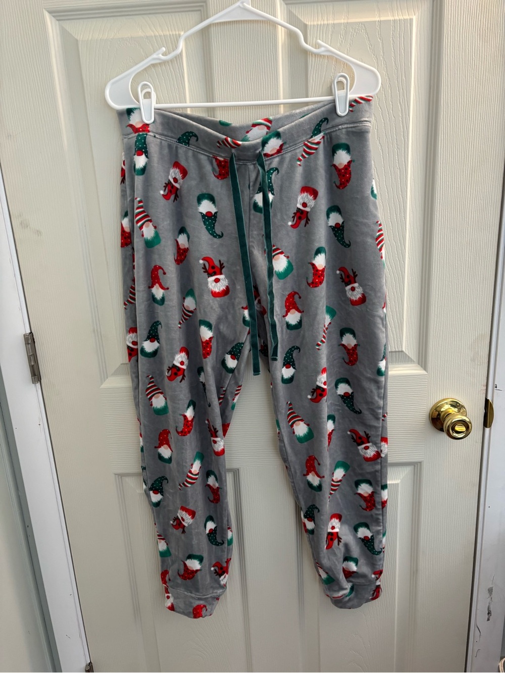 Cozy Grey Women’s Holiday Gnome Pajama Pants